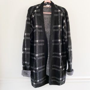 New York & Co Plaid Longline Cardigan